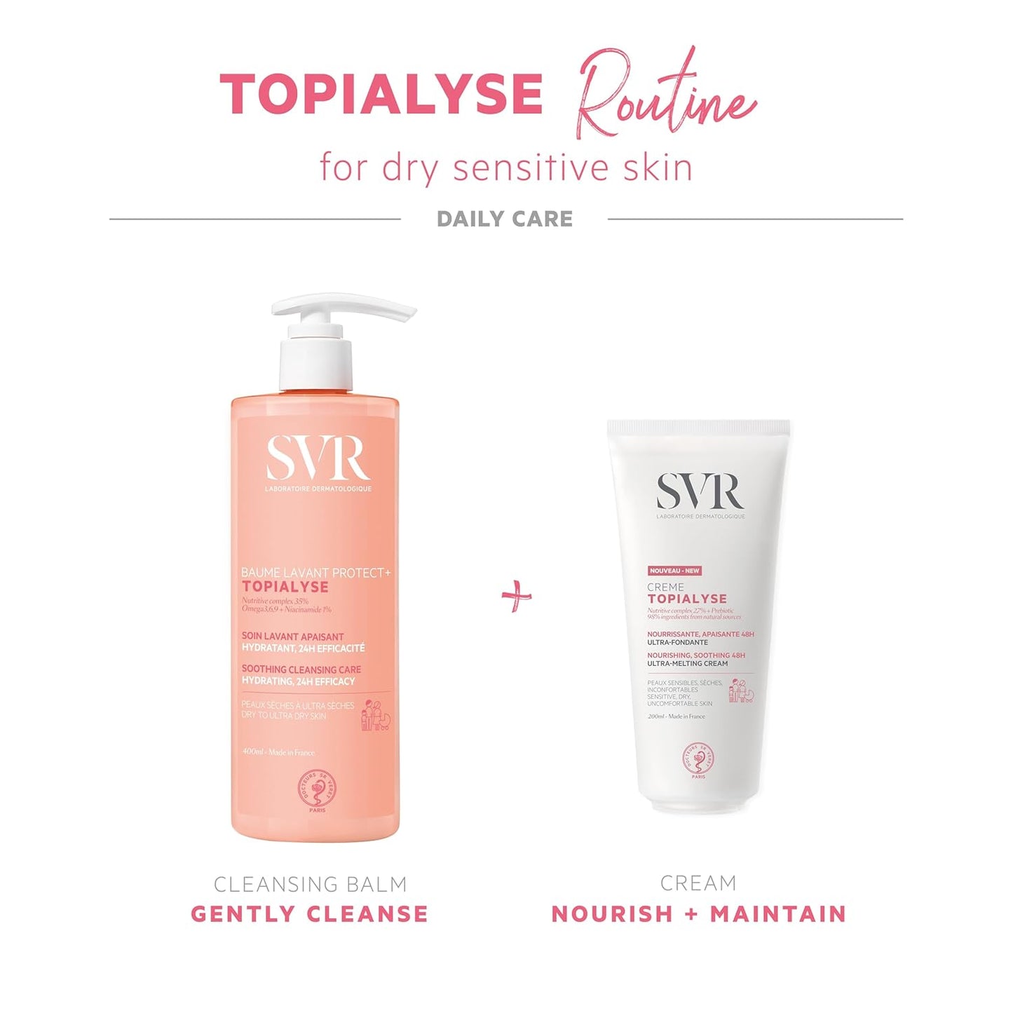 SVR Topialyse Cream - Nourishing & Soothing Face & Body Cream for Dry Sensitive Skin - Moisturizer for Babies (Except Premature), Kids and Adults - Intense Hydration with Shea Butter