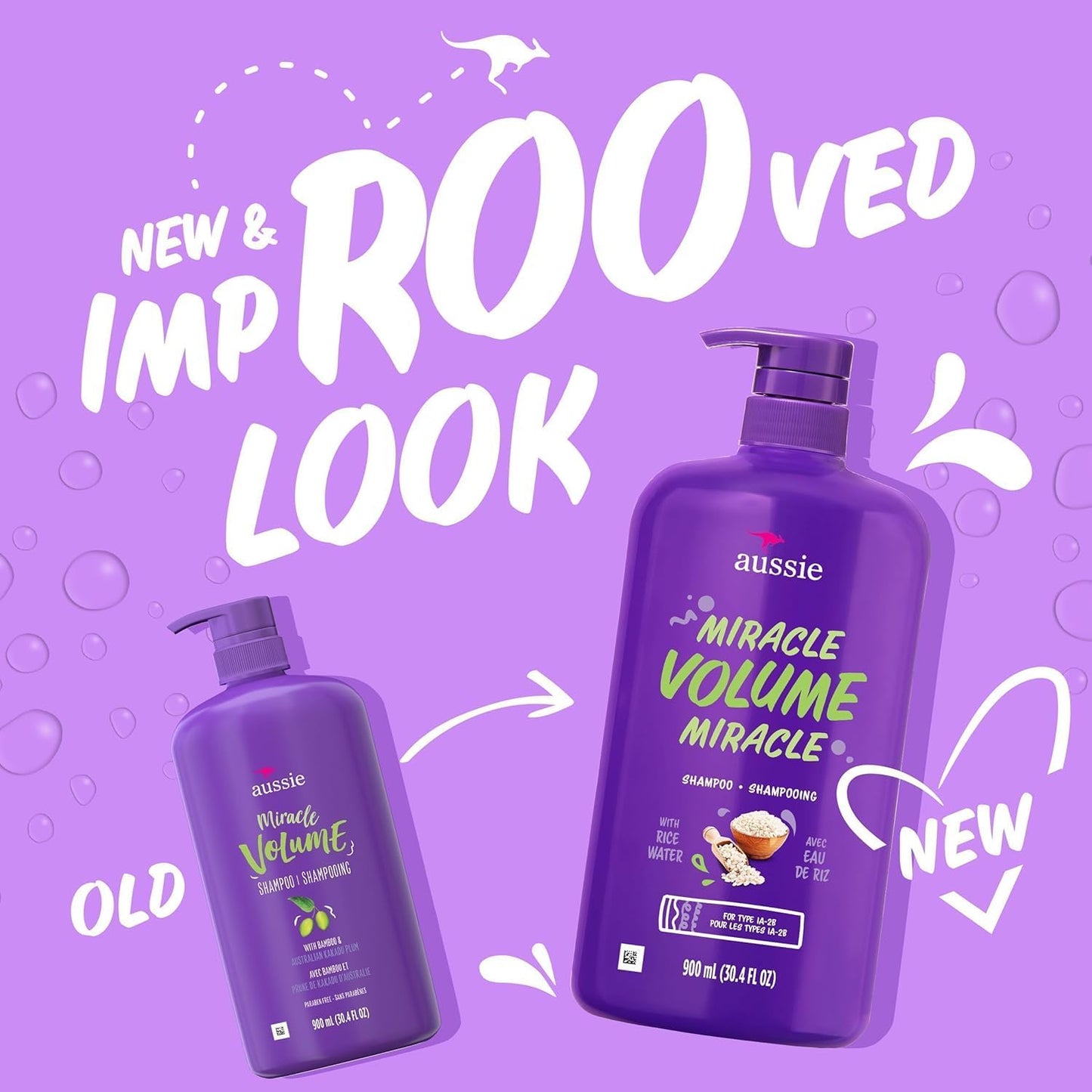 Aussie Miracle Volume With Bamboo & Kakadu Plum, Paraben Free Shampoo & Conditioner, 26.2 Fl Oz Dual Pack, 52.4 Fl Oz (Pack Of 2)