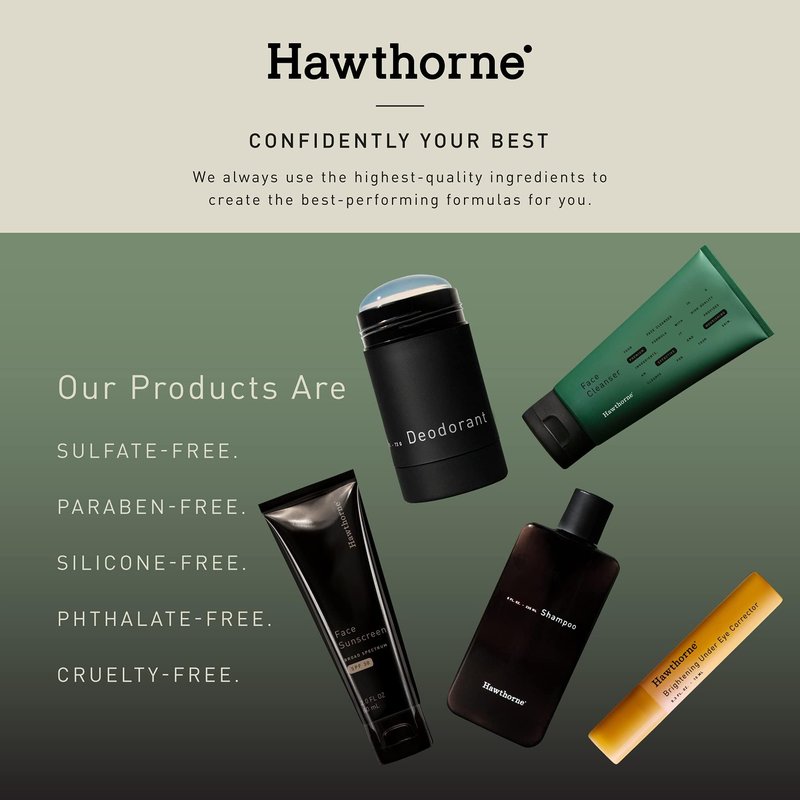 Hawthorne Men’s Medium Weight Face Lotion with Aloe and Tiger Grass | Face Cream Moisturizer for Normal to Dry Skin | 4 FL OZ (Medium, Aloe Vera)