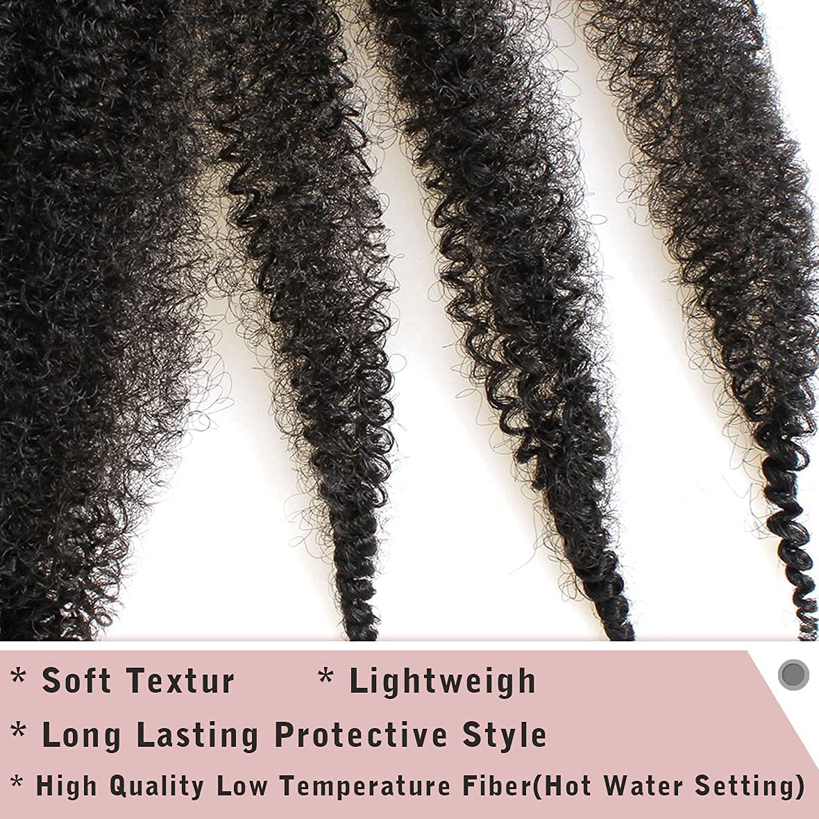 20 Inch 3 Tone blue/purple ombre Springy Afro Twist Hair 8 Pack Pre-Separated Spring Twist Hair For Distressed Soft Locs Marley Twist Braiding Hair Synthetic For Black Women (8 Strands/Pack, 49#)