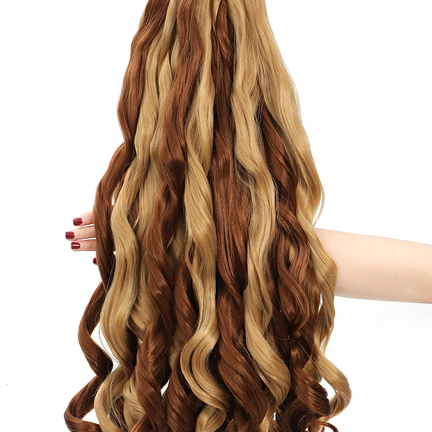 French Curly Braiding Hair 24 Inch 8 Packs - Pre Stretched Bouncy Braiding Hair- Loose Wavy Braiding Hair Synthetic Hair Extensions (24 inch 8 packs 27/30)