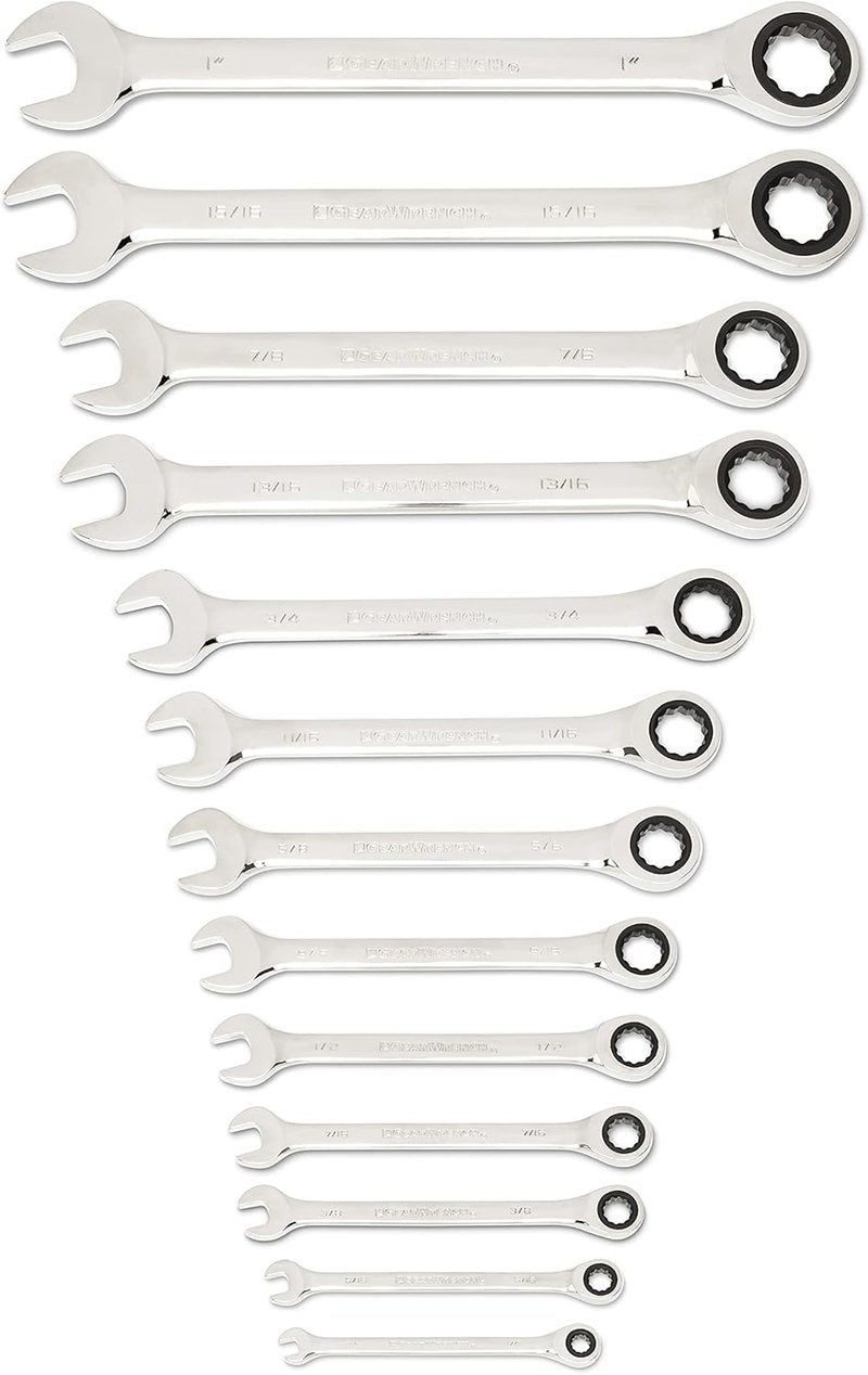 Combination Ratcheting Wrench Set - 25-Piece SAE & Metric Tool Kit for Mechanics