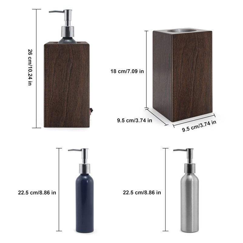 Walnut Wood Massage Oil Warmer Automatic Heating Faster with 2 Massage Oil Pump Bottles Lotion Warmer Dispenser Heated 122-140°F Suitable for Salon Spa Electric Oil Warmer Massage Elitzia ETAW02S