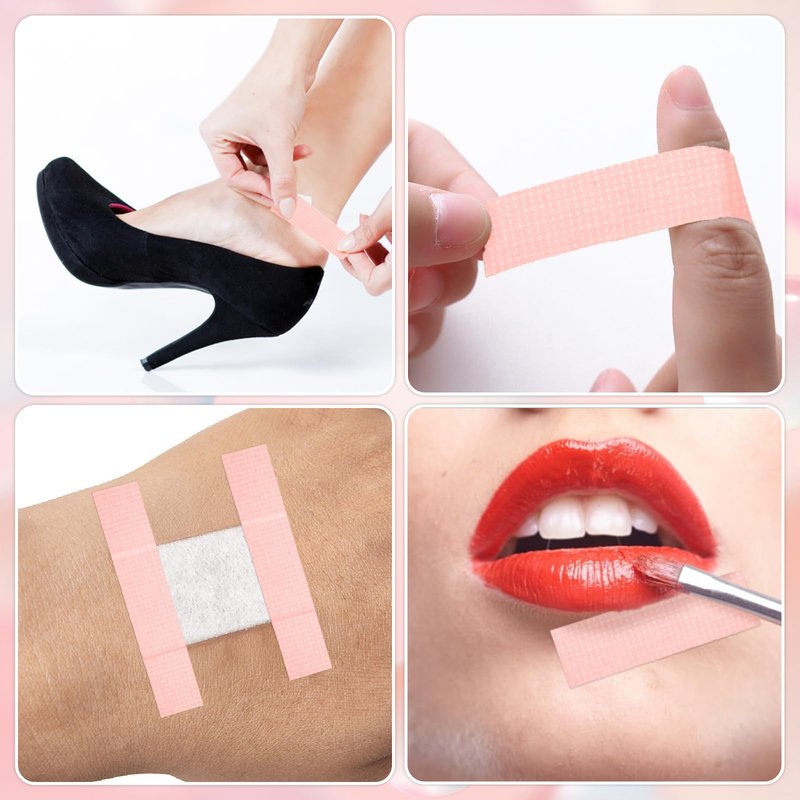 G2PLUS Eyelash Tape, 2 Rolls Silicone Gel Makeup Tape, 1/2'' x 8 Yards Pink Lash Tape, Micropore Eyelash Extension Tape for Lift and Makeup