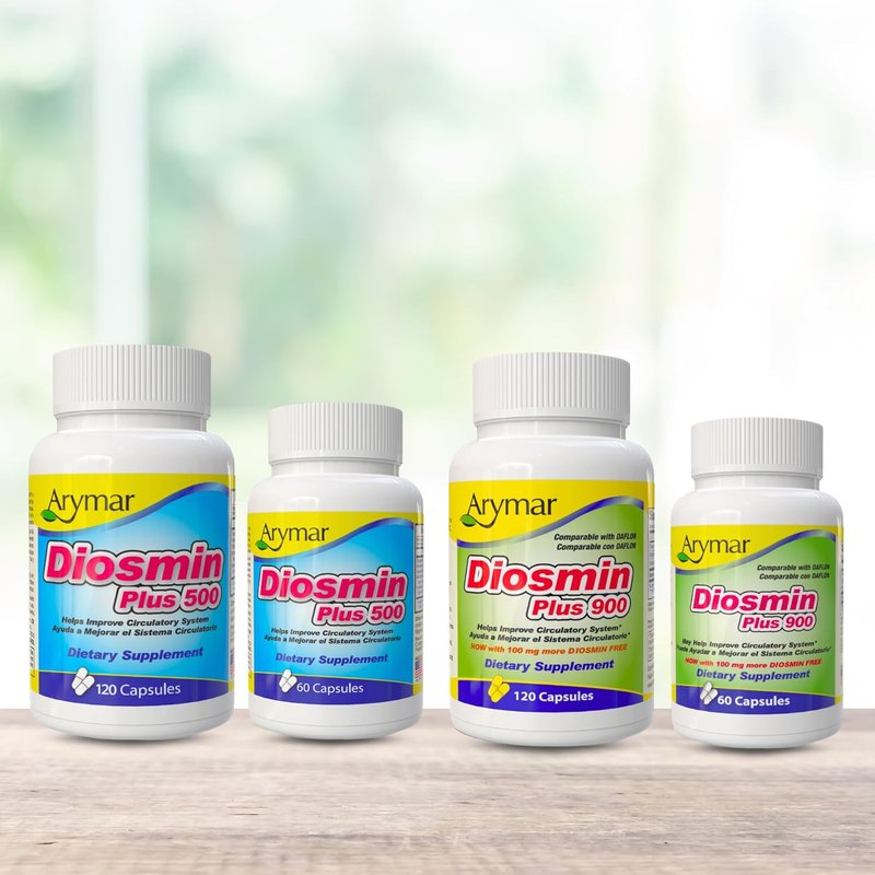 Diosmin Plus 900 - Circulatory System Support Supplement | 60 Capsules for Enhanced Vascular Health