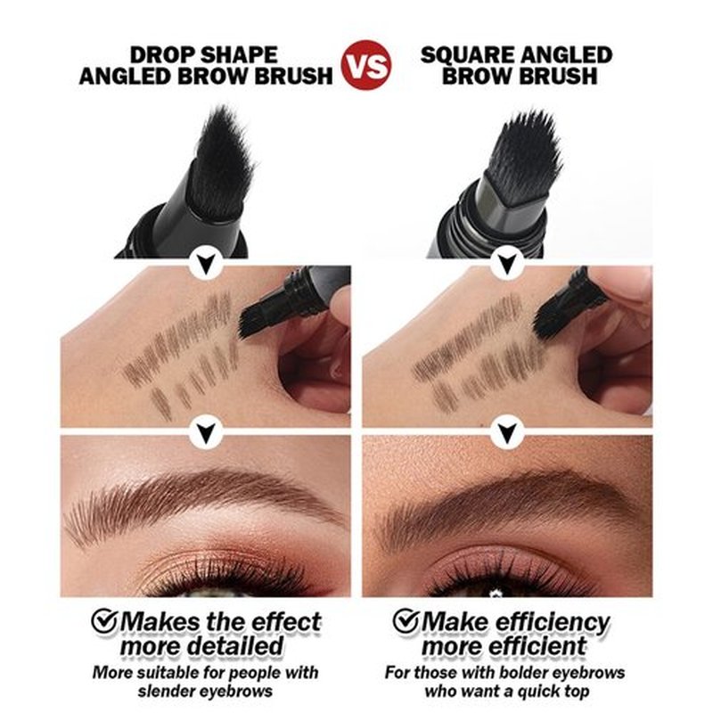 Revorie Brow-Fection Angled Brush & Dip Liquid Eyebrow Gel, Brow Lamination & Powder Pen, Eyebrow Hair Stroke Brush, Wild Eyebrow Pencil Waterproof Long Lasting Quick Drying (#02 Taupe)