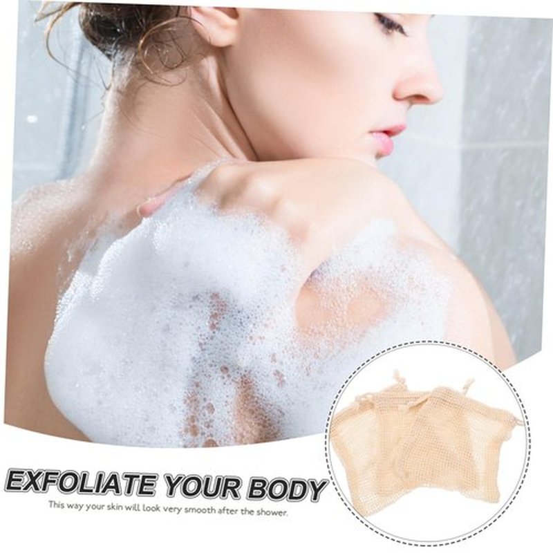 Beavorty 40 Pcs Soap Storage Soap Exfoliating Foaming Net Vibrant Pouches Bubbling Bags Linen Storage Bags Face Soap Cotton Linen Cleansing Small