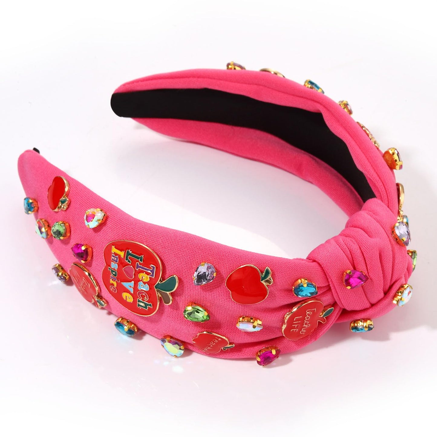 JERTOCLE Teacher Headband Accessories Beaded Crystal FRIYAY Knotted Headband Jeweled Wide Back to School Headband Hair Accessories Gifts for Teacher Appreciation