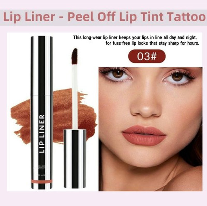 Okerker 2PCS Waterproof Peel Off Lip Liner Lip Stain - Vibrant Nourishing Peel Off Lip Tint Tattoo for Long-Lasting Moisturizing Lip Stain and Lip Oil Lip Gloss Set