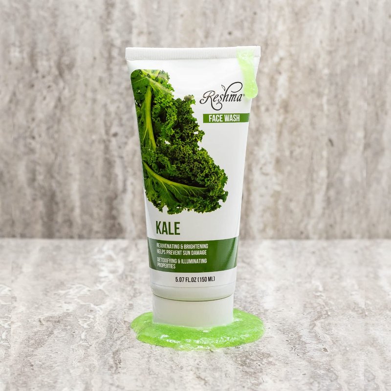 Reshma Beauty Kale Face Wash | Cleanser for All Skin Types & Dull Skin |Purifying and Hydrating| Enhances Natural Glow| Cruelty Free | Removes Make Up| For Daily Use - Cruelty Free(Pack of 1), 5.07 oz