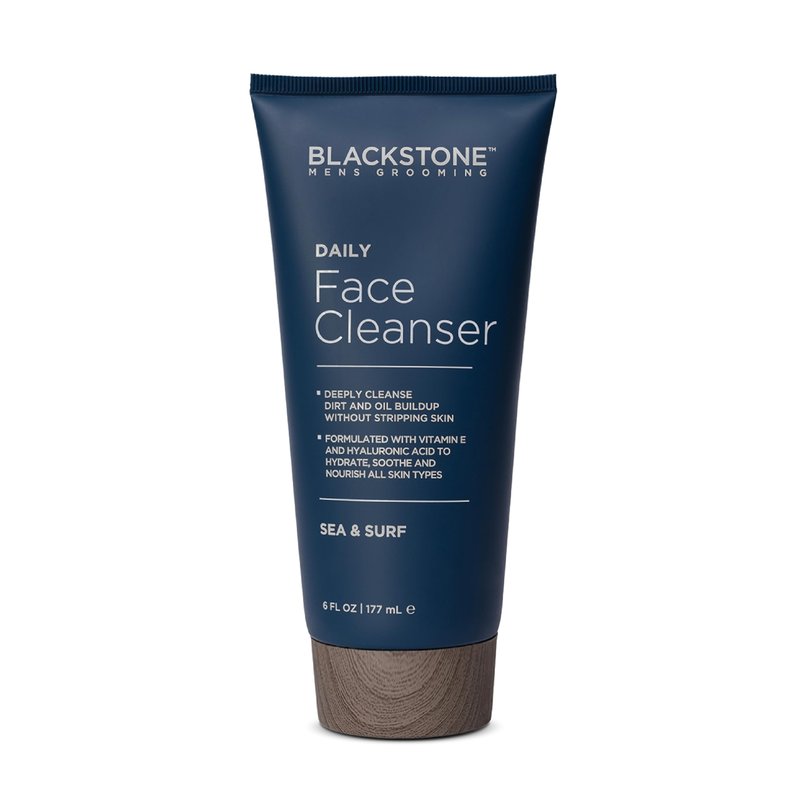 Blackstone Men's Grooming Daily Face Cleanser - Deep Cleanse & Nourish with Hyaluronic Acid, Aloe Vera and Vitamin E | Hydrate - Sea & Surf (6 Fl Oz)