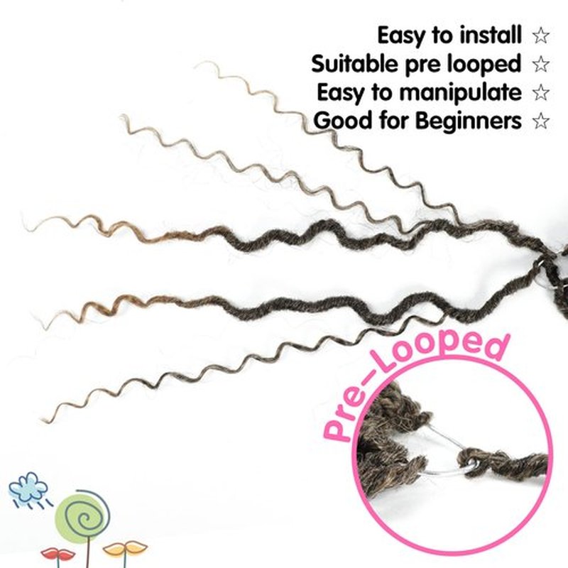 Fulcrum Goddess Locs Crochet Hair 16 Inch, 8 Packs New Faux Locs Crochet Hair for Black Women, Crochet locs with Curly Ends (16Inch (Pack of 8), T27#)