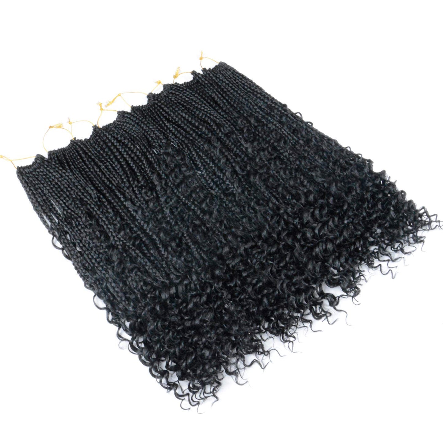 LMZIM Bohemian Box Braids Crochet Hair- 20 Inch Curly Ends,8 Packs Goddess Box Braids Crochet Hair,Boho Crochet Box Braids Synthetic Braiding Hair Extensions for Black Women
