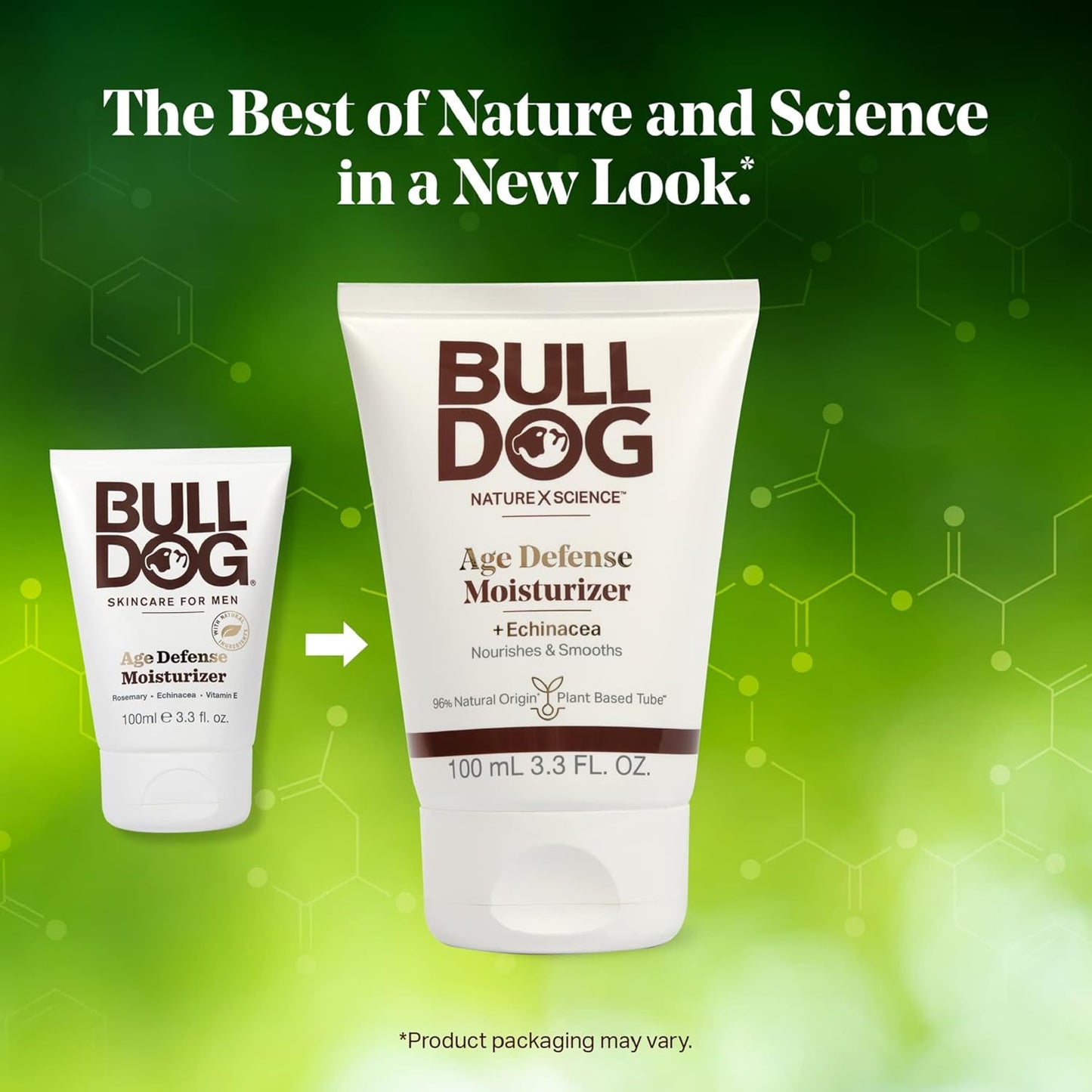 BULLDOG Mens Skincare and Grooming Age Defense Moisturizer, 3.3 Fluid Ounce - Pack of 2