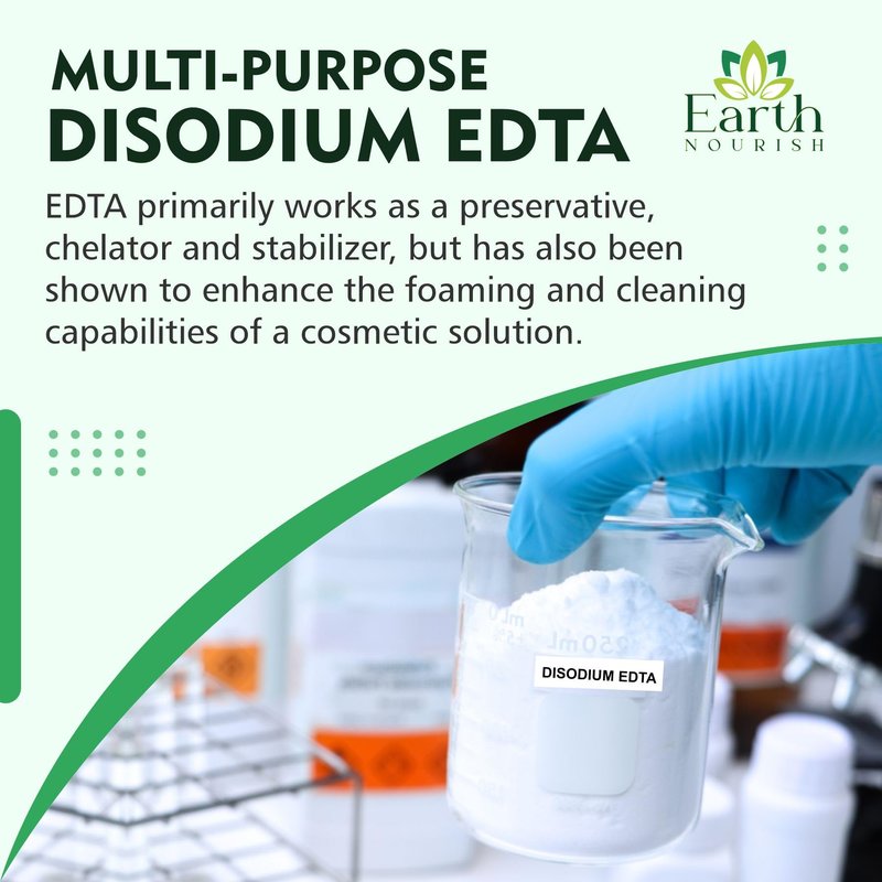 Earth Nourish Disodium EDTA - 3.52 Oz / 100g | Pure Cosmetic Grade Raw Material White Crystalline Powder for DIY Body Soaps, Hair Shampoo & Conditioner, Facewashes Foam Builder & Cleanser