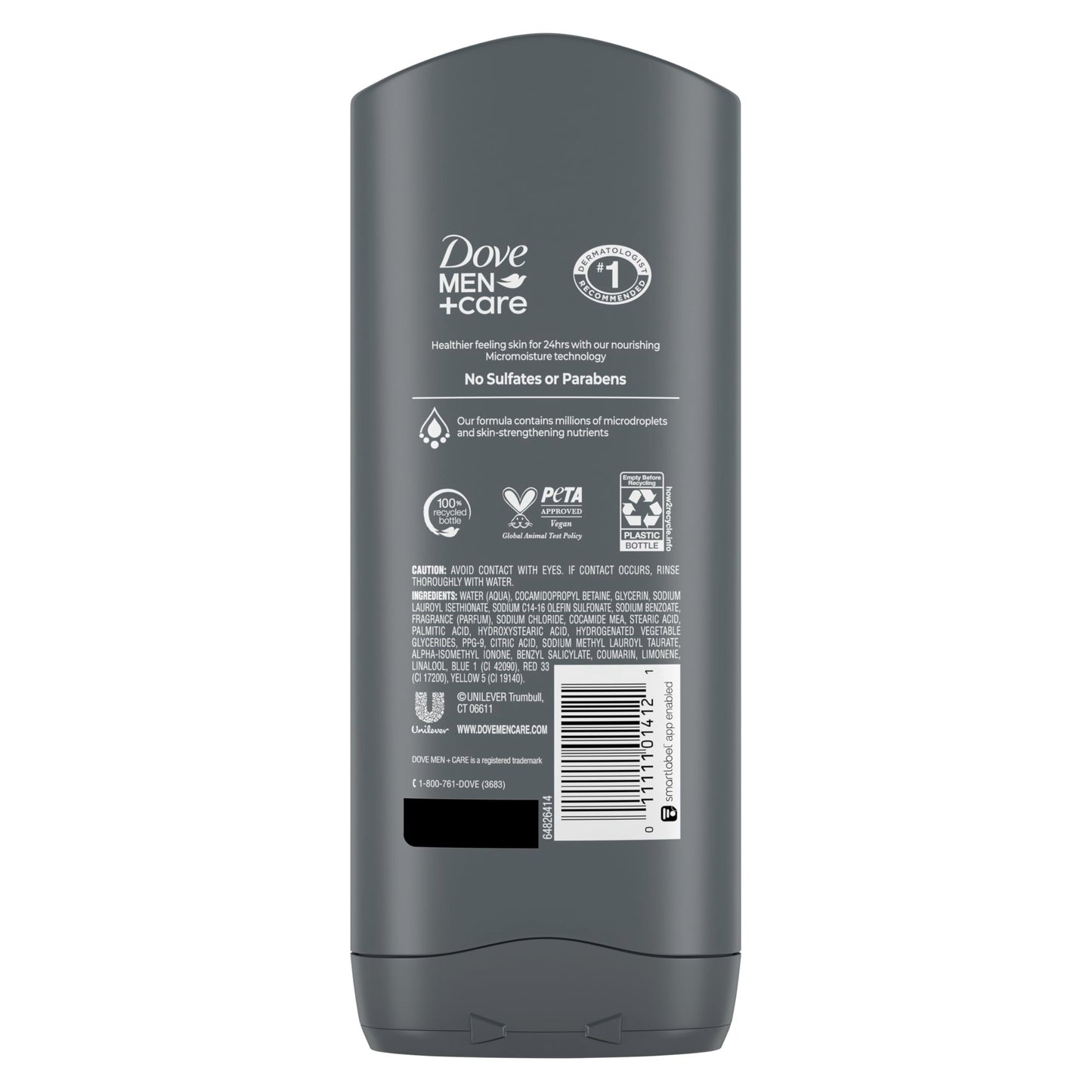 Dove Men+Care Body and Face Wash Hydrating Clean Comfort Body Wash for Men with 24-Hour Nourishing Micromoisture Technology 13.5 oz