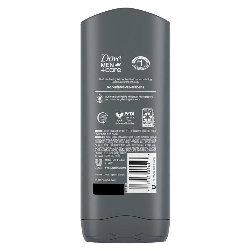 Dove Men+Care Body and Face Wash Hydrating Clean Comfort Body Wash for Men with 24-Hour Nourishing Micromoisture Technology 13.5 oz