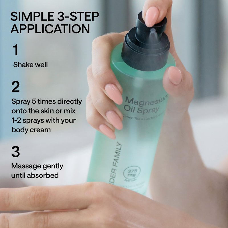 Pure Magnesium Oil Spray for Feet and Whole Body - Muscle Soothing - Topical Magnesium Foot Spray for Sleep Support and Relaxation - Mist Bottle 8.45 Fl Oz, 6 Patches