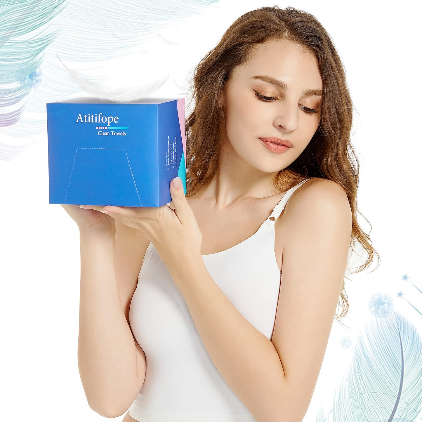 Atitifope Disposable Face Towels,50 Counts/Box
