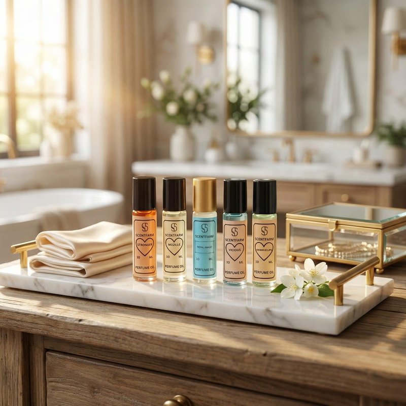 Perfume Body Oil Set - 5 x 10ml Luxury Roll-On Fragrance Oils | Long Lasting & Alcohol-Free