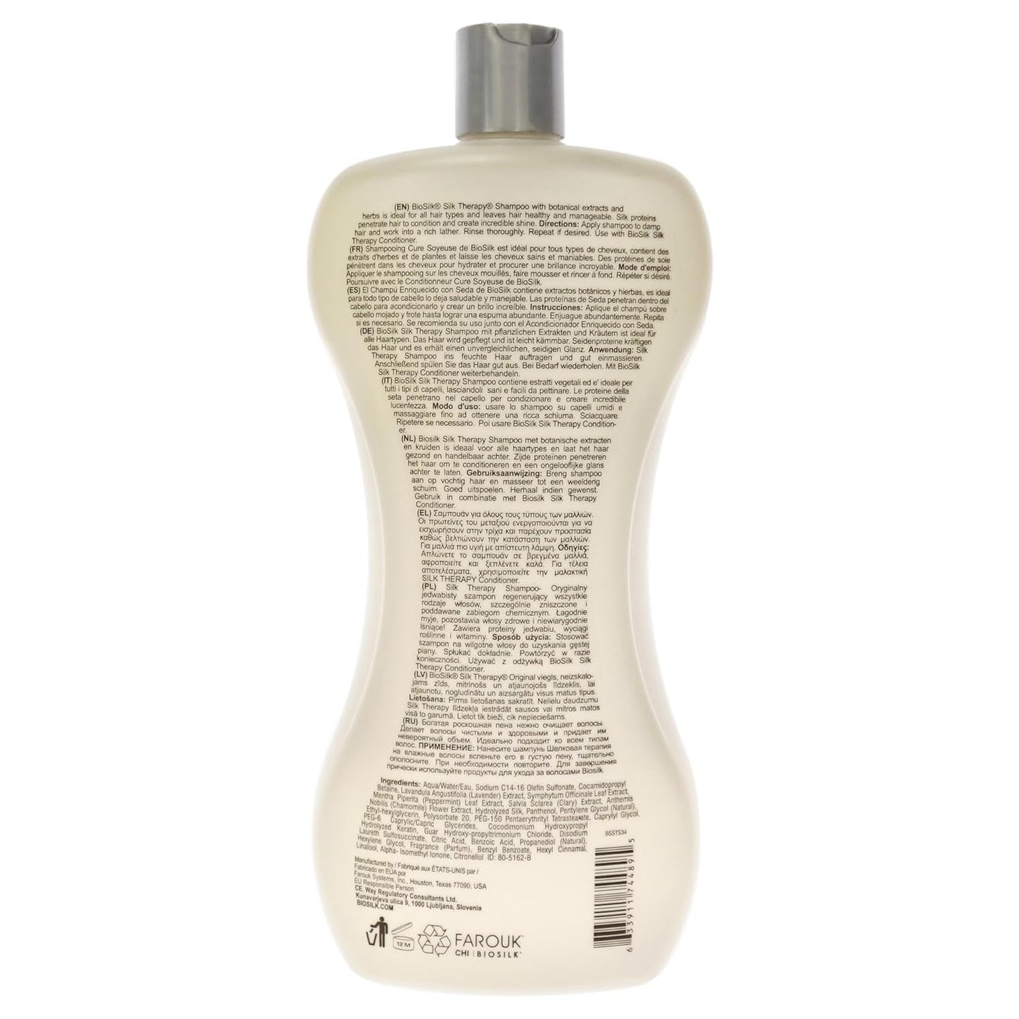 Biosilk Silk Therapy Shampoo for Unisex, 34 Ounce
