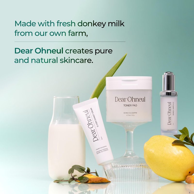 Dear Ohneul Singreen Donkey Toner Pad – 60 Pads (7.05 oz) | Pore-Tightening & Hydrating | Smooth, Radiant Skin with Donkey Milk | Gentle Exfoliation & Soothing Effect | Korean Skincare Essential