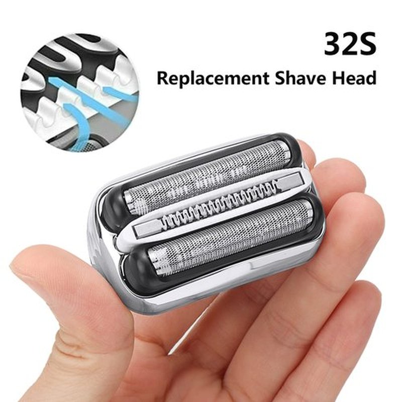 2Pack 32S Series 3 Electric Shaver Replacement Head Accessories for Braun S3 Foil & Cutter Razor Heads, Applicable for Braun S3 3040s 3010s 310s 3000s 3050cc 3080s 390cc Etc