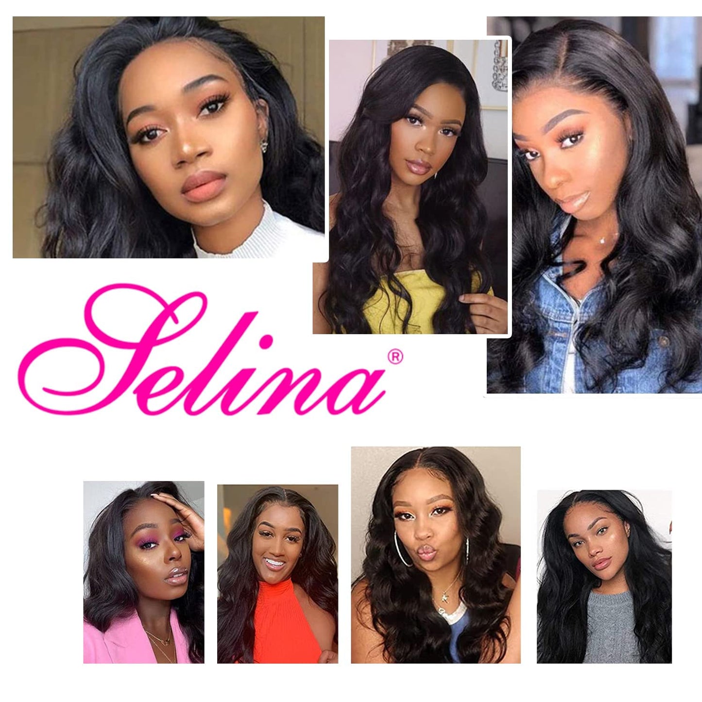 Selina Lace Closure 10 Inch Brazilian Body Wave Closure Free Part 2x6 Lace Closure Unprocessed Human Hair Natural Black Color Virgin Human Hair (2X6 Body, 10“Body)