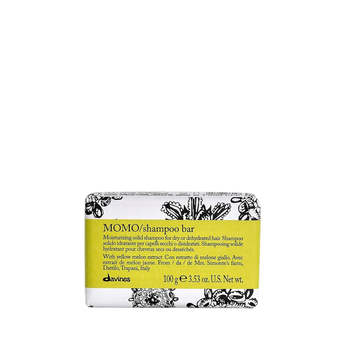 Davines Cleansing Bar, Solid Cleansing Shampoo Bar, Body Wash Bar, Packed in 100% FSC Paper Wrapper, Recyclable, and Aluminium Case Holder