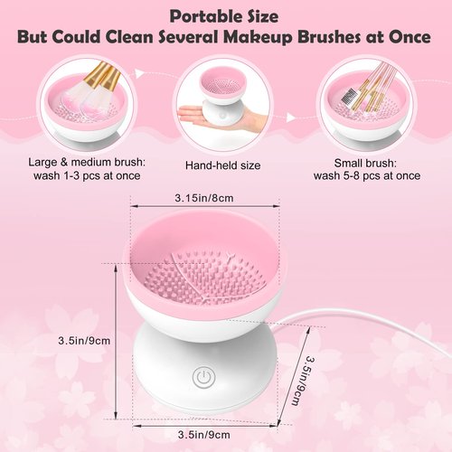 Electric Makeup Brush Cleaner, Luxiv Wash Makeup Brush Cleaner Machine Fit for All Size Brushes Automatic Spinner Machine, Painting Brush Cleaner