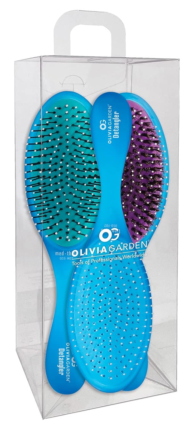 Olivia Garden OG Detangler Brush - Scalp-Massaging, Easy-Clean Design for All Hair Types