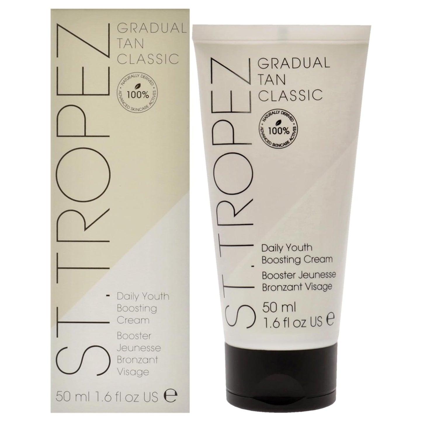 St.Tropez Gradual Tan Classic Daily Youth Boosting Cream, Hydrating Self Tan Face Cream, Vegan, Natural & Cruelty Free, 1.6 Fl Oz