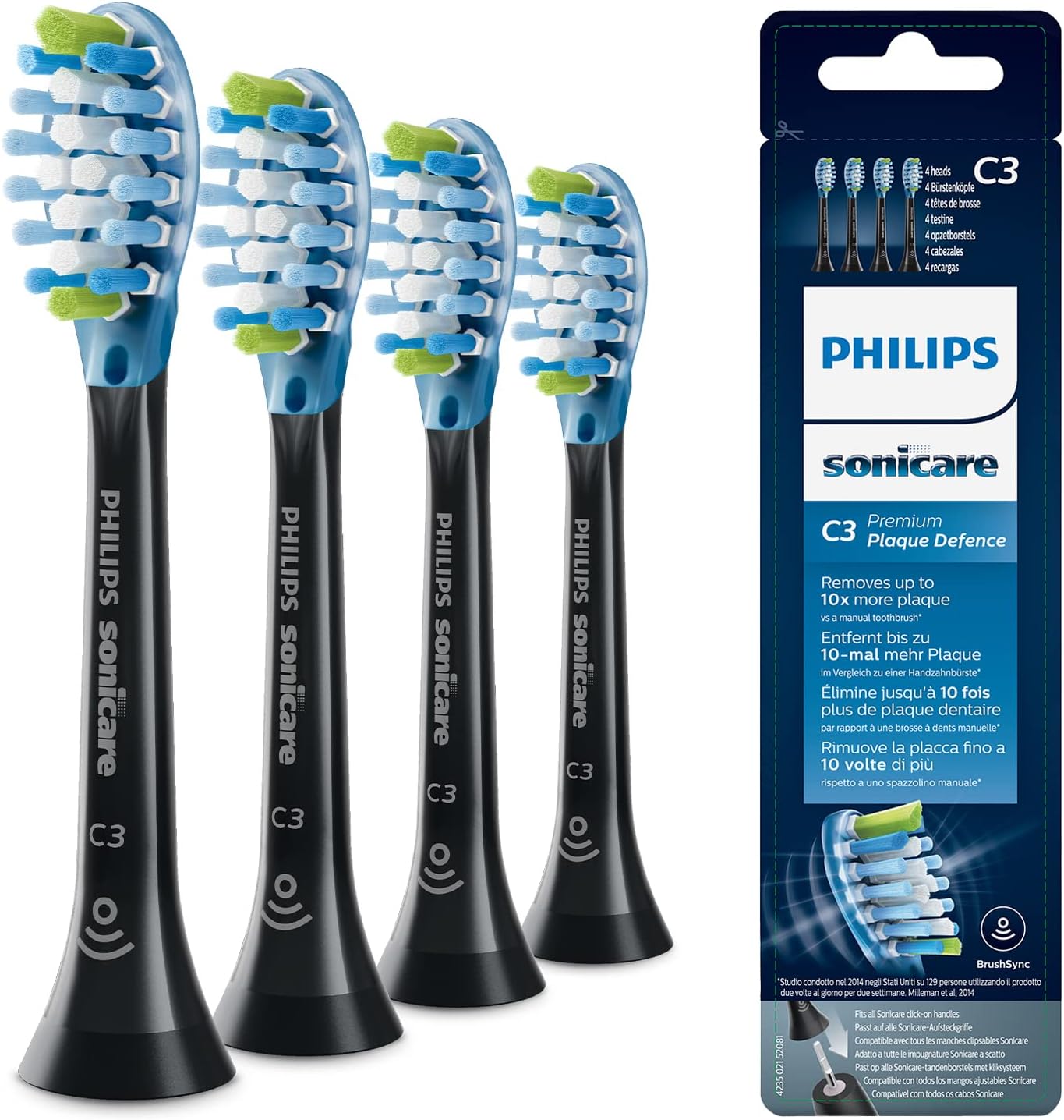 Philips Sonicare Original AdaptiveClean Standard Sonic Toothbrush Heads - 2 Pack in White (Model HX9042/17)