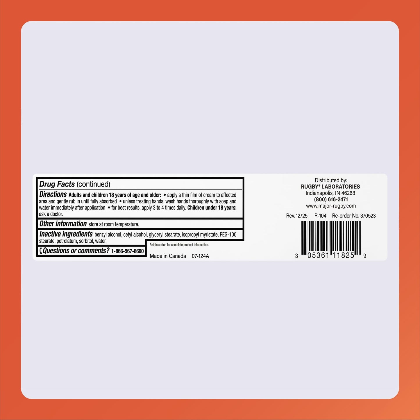Rugby High Potency Capsaicin 0.075% Cream - Pain Relief Cream for Arthritis - 2 Oz (57g), (4 Pack)