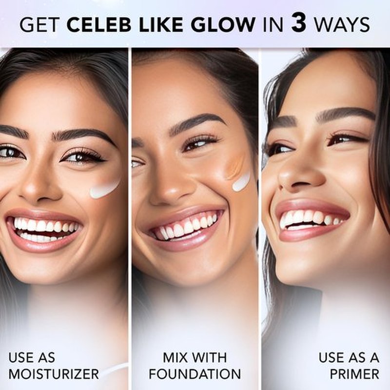 FACE'S CANADA Strobe Cream | Primer + Highlighter + Moisturizer | Shea Butter & Intense Hydration Flawless Radiant Dewy Skin For Illuminating & Glowing Makeup Base - Silver, 30g (1.05 Oz)