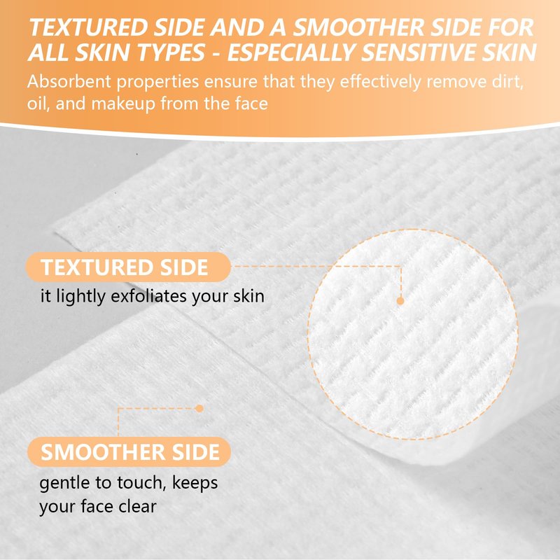 eggs sound Disposable Face Towel with Bamboo Drawer Storage Box - Face Towelettes Disposable XL, Facial Towels Makeup Organizer for Clean Face Towels, Makeup Remover Washcloths 50 Ct-Black Box