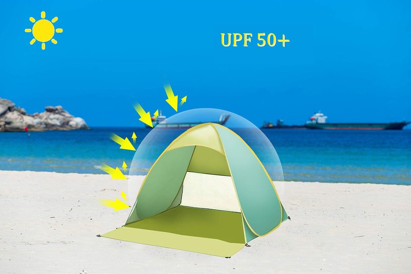Automatic Pop Up Instant Portable Outdoors Quick Cabana Beach Tent Sun Shelter