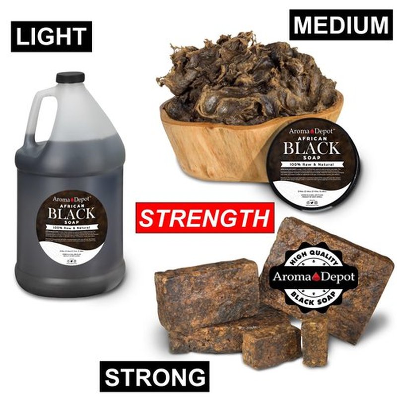 Aroma Depot Raw African Liquid 1/2 Gallon Black Soap 100% Natural soap for Acne, Eczema, Psoriasis, and Dry Skin Scar Removal Face And Body Wash. Handmade imported from Ghana