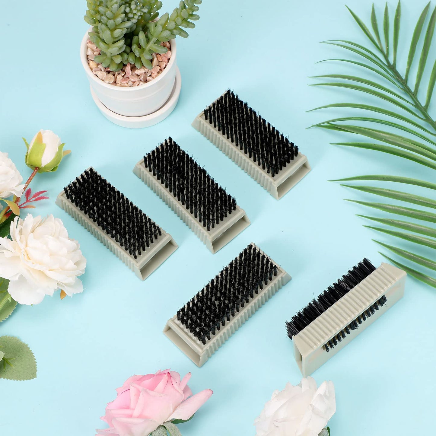 5 Pieces Nail Brush for Cleaning Fingernails Hand Scrub Brushes for Cleaning Fingernail for Men Non Disposable Scrub Brush Heavy Duty Plastic for Hands Nail