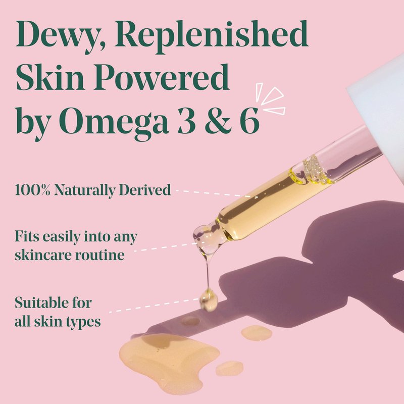 Goodness Omega Star Facial Oil – Hydrating Face Oil with Rosehip, Jojoba & Vitamin E – Non Greasy Vegan Oil for Dry, Sensitive & Acne Prone Skin – 1 fl oz