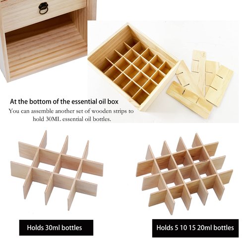 TORIBIO Essential Oils Box for 112 Bottles, Wooden Essential Oils Storage Organizer Holds 5 10 15 20 30 ml for Young Living & Doterra Bottles