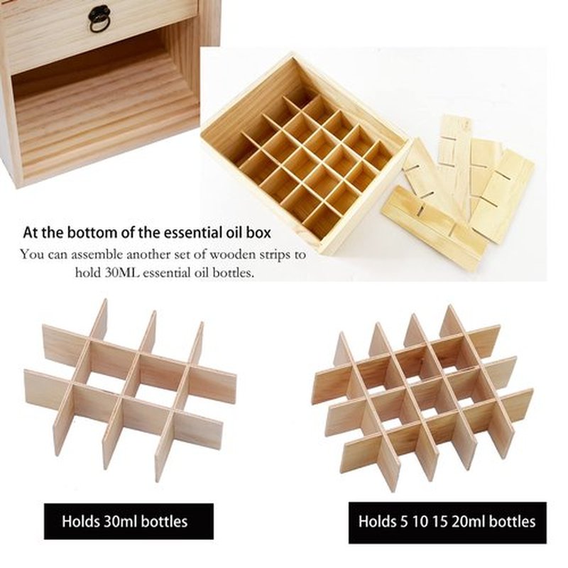 TORIBIO Essential Oils Box for 112 Bottles, Wooden Essential Oils Storage Organizer Holds 5 10 15 20 30 ml for Young Living & Doterra Bottles