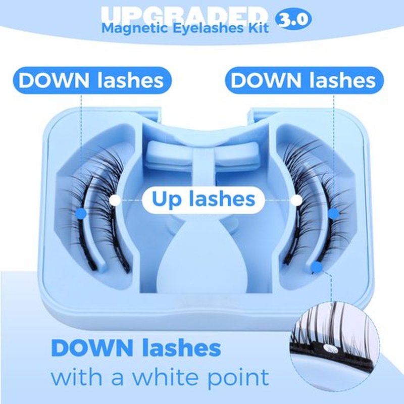 Magnetic Eyelashes with Applicator Upgraded Magnetic Lashes Wispy Magnetic Eyelashes Natural Look Reusable Soft Magnetic Lashes with Applicator No Glue No Eyeliner Needed Lashes by JIMIRE