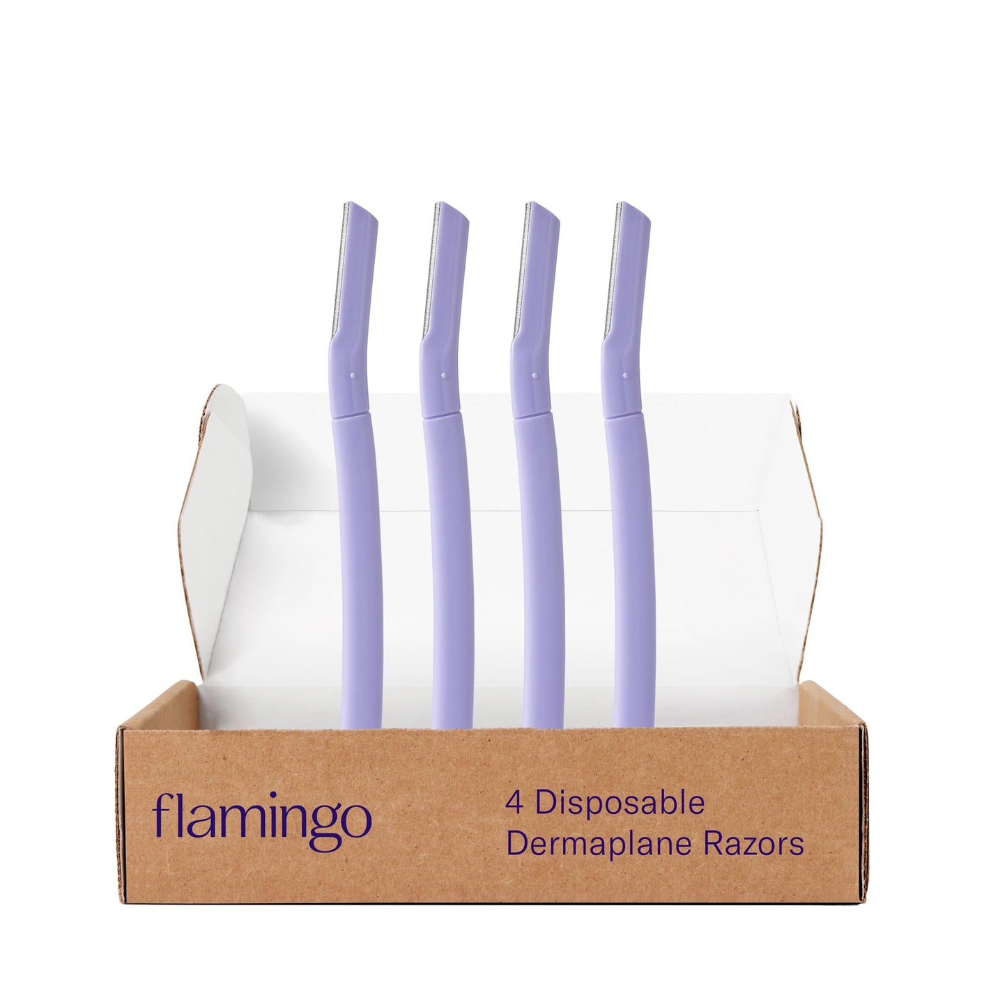 Flamingo Dermaplane Razor, Face Razors for Women, Disposable, 1 count, Pack of 4