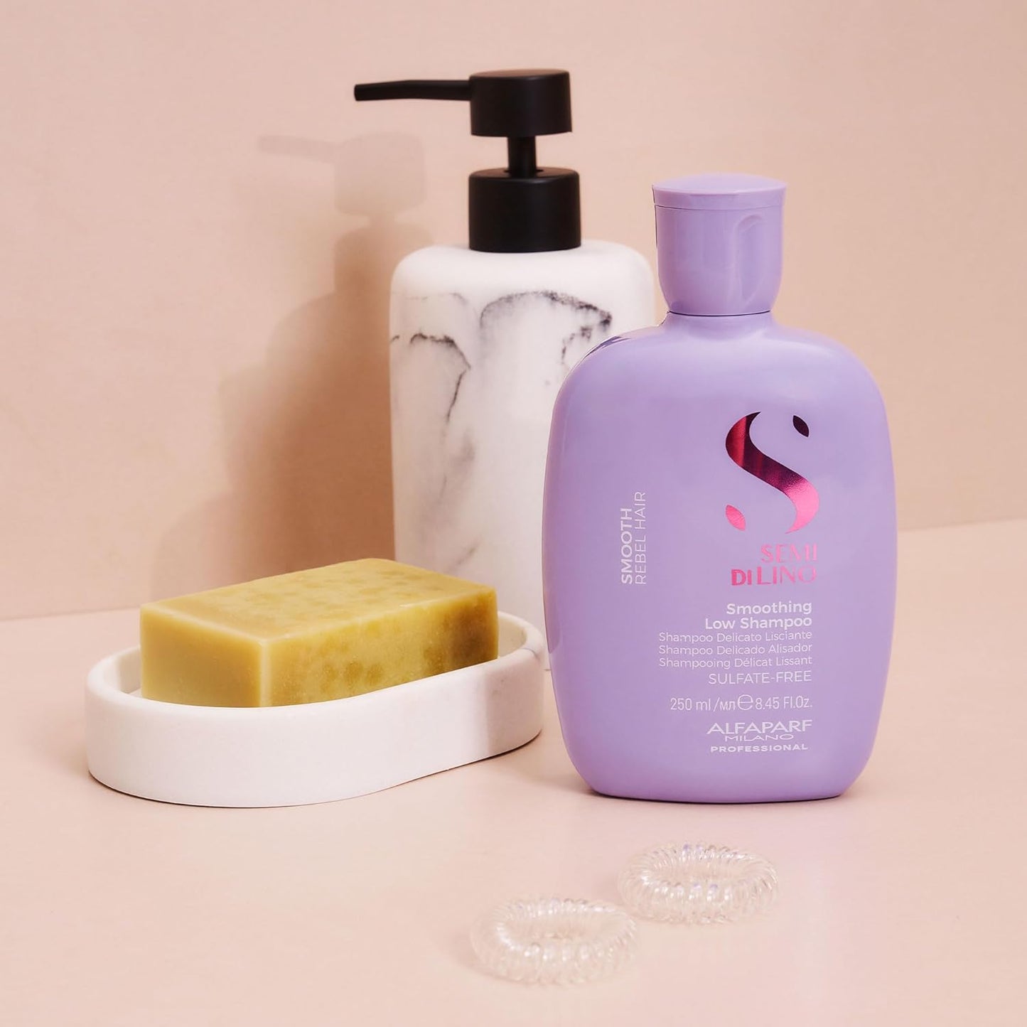 ALFAPARF MILANO Semi Di Lino Smoothing Sulfate Free Shampoo - Anti Frizz Hair Care & Cleansing Shampoo to Revitalize Dry Hair & Restore Shine