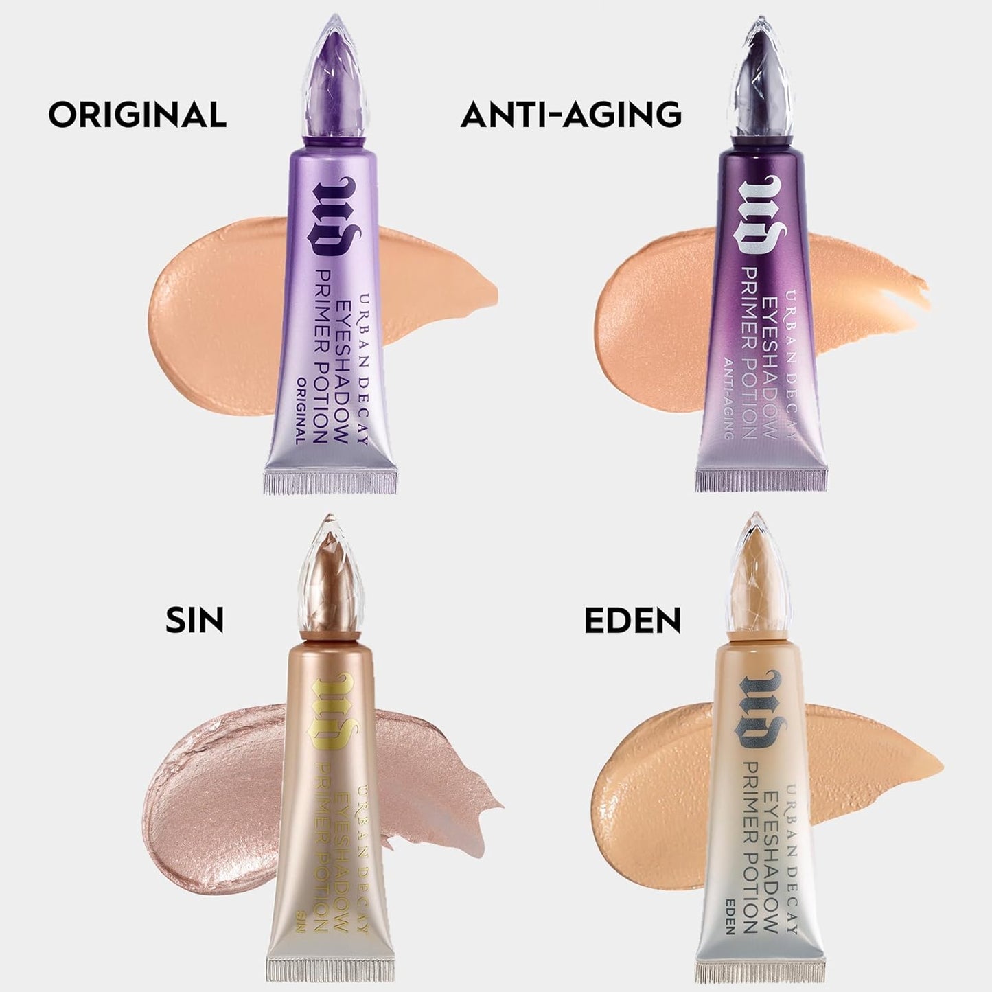 Urban Decay Anti-Aging Eyeshadow Primer Potion, Nude Eye Primer, Improves Look of Fine Lines & Texture, Smooths & Preps Eyelid Base for Vibrant Color, Crease-free Eye Makeup Looks, Vegan