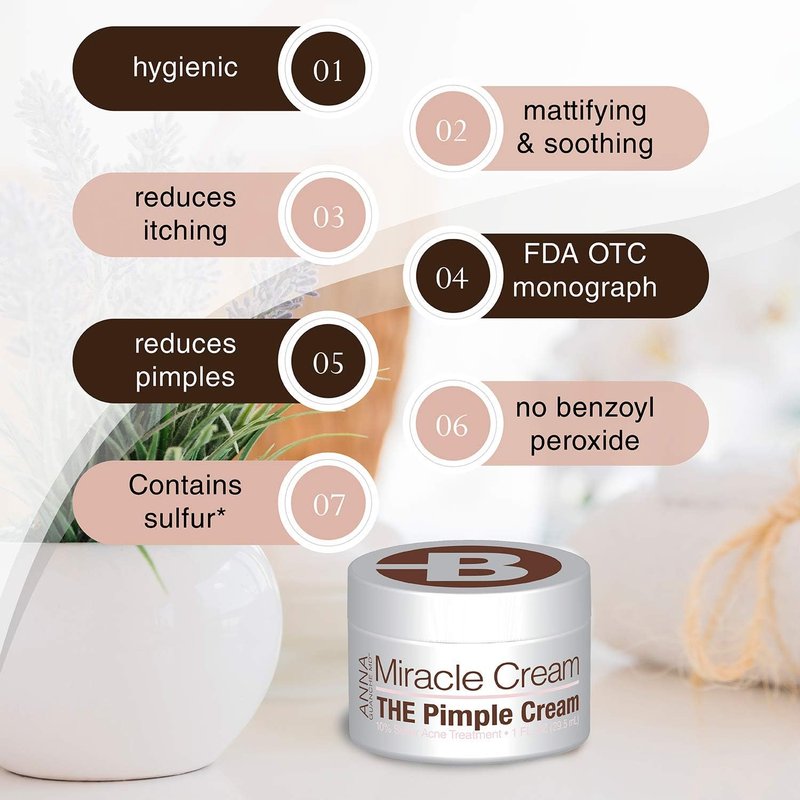 Anna Guanche MD Miracle Cream - Acne Treatment that Quickly Reduces Pimples & Redness .5mL