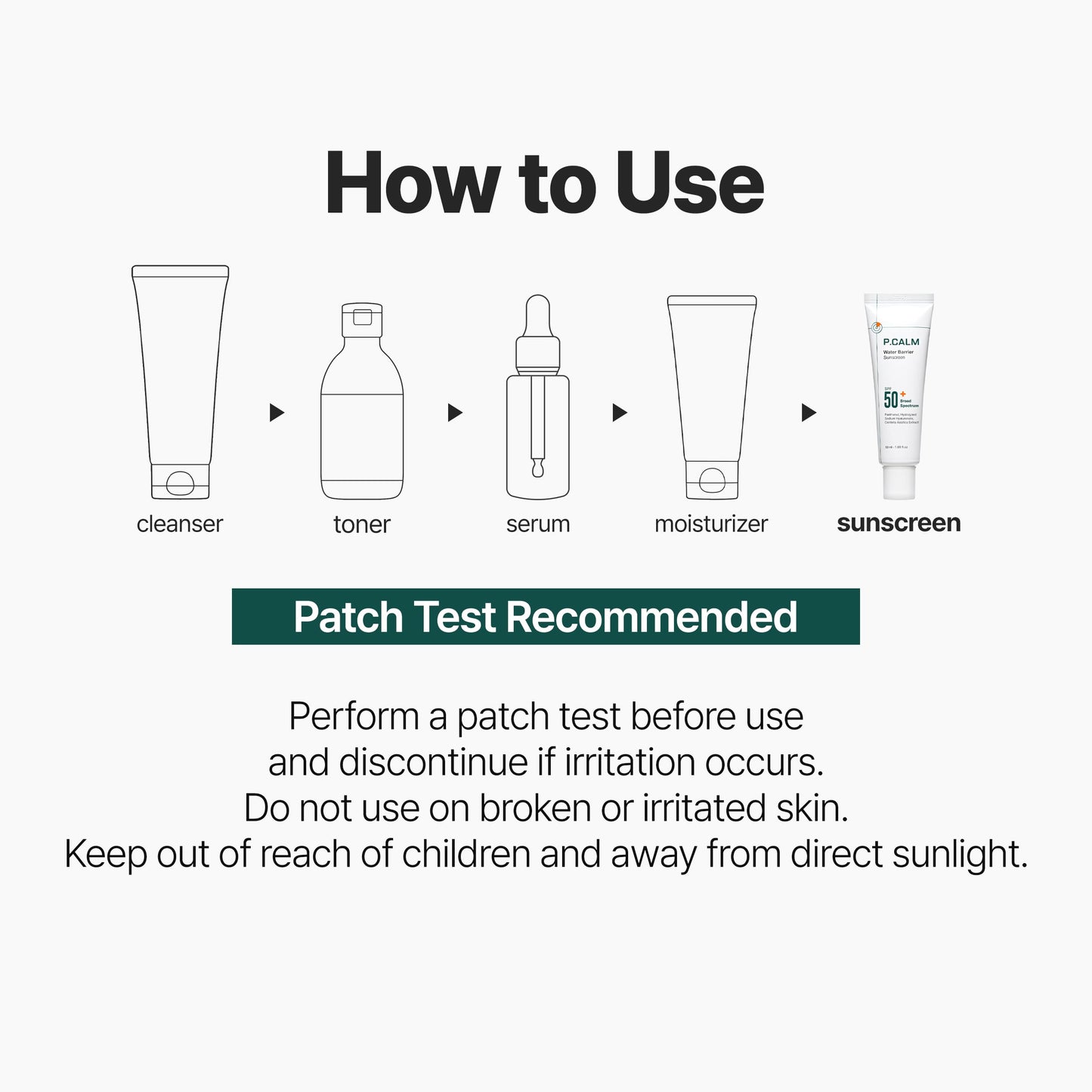 P.CALM Water Barrier Sunscreen SPF50+ PA++++, 50ml / 1.69 oz
