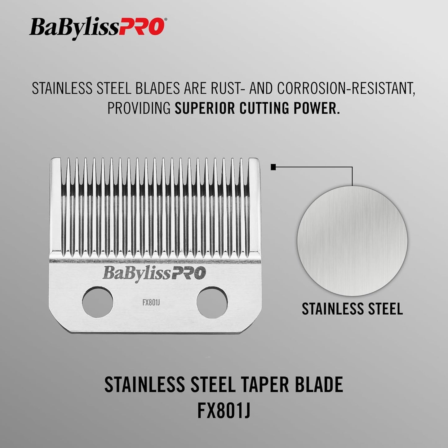 BaBylissPRO Replacement Taper Clipper Blades for FX870, FX825, FX673 Clippers and most 2-hole blade systems