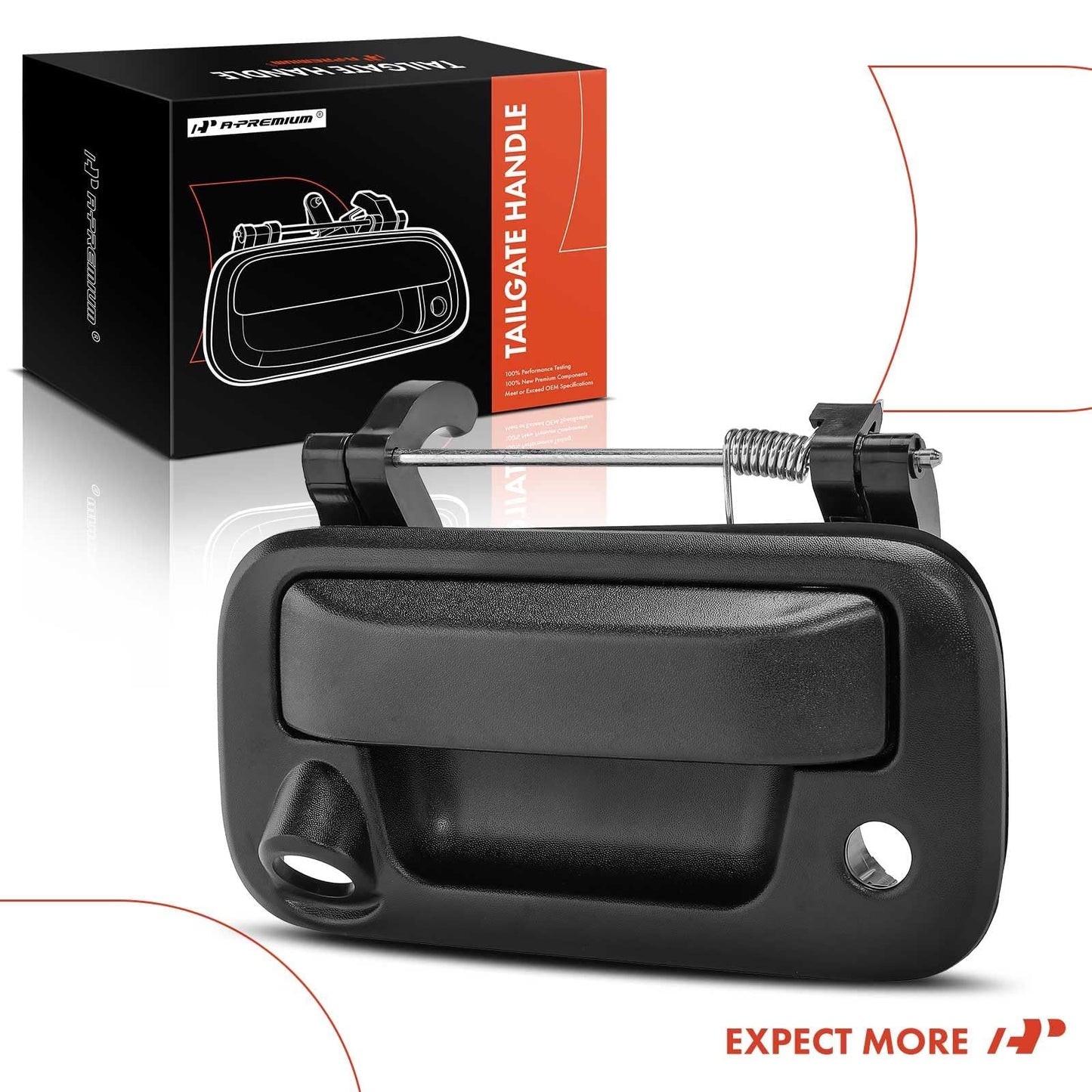 A-Premium - Tailgate Handle w/Camera Hole & Key Hole - Compatible with 2008-2014 Ford F150, 2008-2015 F250 F350 F450 Super Duty & 2008 F550 Super Duty - Replace# 8L3Z-9943400-AC